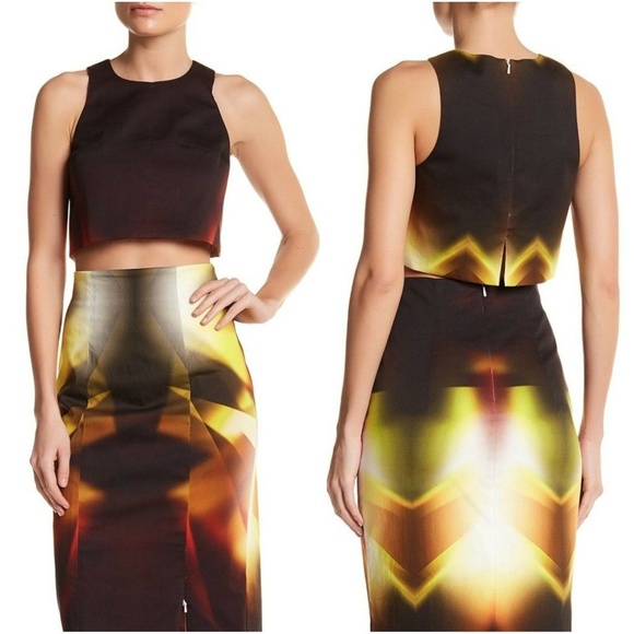 Black Halo Tops - Black Halo Printed Tank Crop Top 2
